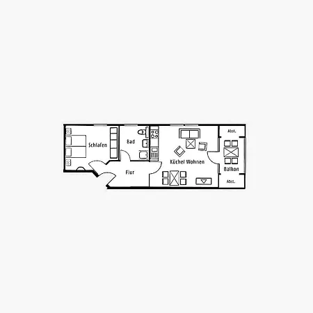 Duenenpark - Komfort Mit 1 Schlafzimmer Und Balkon Im Dachgeschoss 024 *
