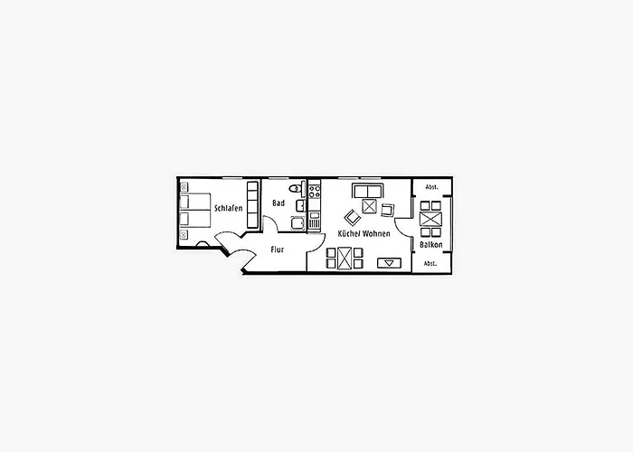 Duenenpark - Komfort Mit 1 Schlafzimmer Und Balkon Im Dachgeschoss 024 *